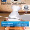 Amico Ceiling Fans with Lights, 30 inch Low Profile Ceiling