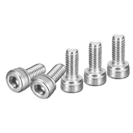 DTGN M3 x 6 mm Hex Bolts, Pack of 50 304 Stainless Steel 18-8, Metric Machine Screw with Hexagon Socket, Hex Drive, Bright Surface, UNC Coarse Thread Full Thread