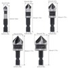ChgImposs 5PCS Countersink Drill Bit Set, 1/4 Inch Hex Shank