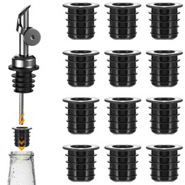 Liquor Bottle Pourers 12pcs Pourers for Bartending 1 inch/25 mm Neck Drink Pourer for Liquor Pour Spout Liquors Spouts for Bottles for Large Olive Oil Bottles