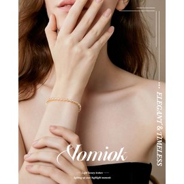 VOMIOK Tennis Bracelets for Women, 14K Gold Plated Diamond Bracelet, Cubic Zirconia Dainty Gold Bracelet for Women, Gifts Jewelry for Women