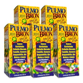 **Suplemento en Jarabe Omega 2000 para Tos Pulmo-Bron con Miel y Propóleo, Sabor Miel, 220 ml por Botella, Pack de 3 Unidades**
