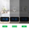 KWANWA Small Digital Alarm Clock, 1.2inch Dark Blue LED Digits,