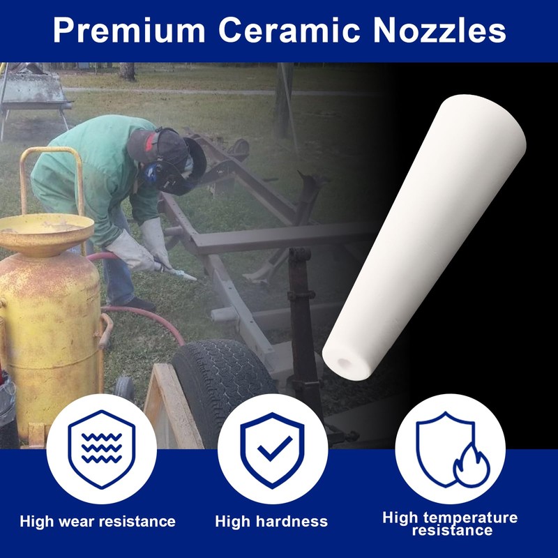 Large Sand Blaster Nozzles Tips Ceramic (3/16" ID), Sandblast Gun