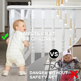 Stair Protective Net Children, Stair Safety Net, Railing Safety Net, Stair Safety Net for Children, Children's Safety Net, Stair Railing Fence Mesh, Safety Net for Balcony, Baby Balcony Net