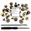 Honigo 24 Pack Bronze Rivets Stud Handbag Purse Feet 3/8