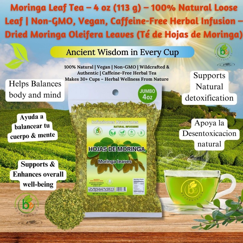 Moringa Leaf Tea – 4 oz (113 g) – 100%