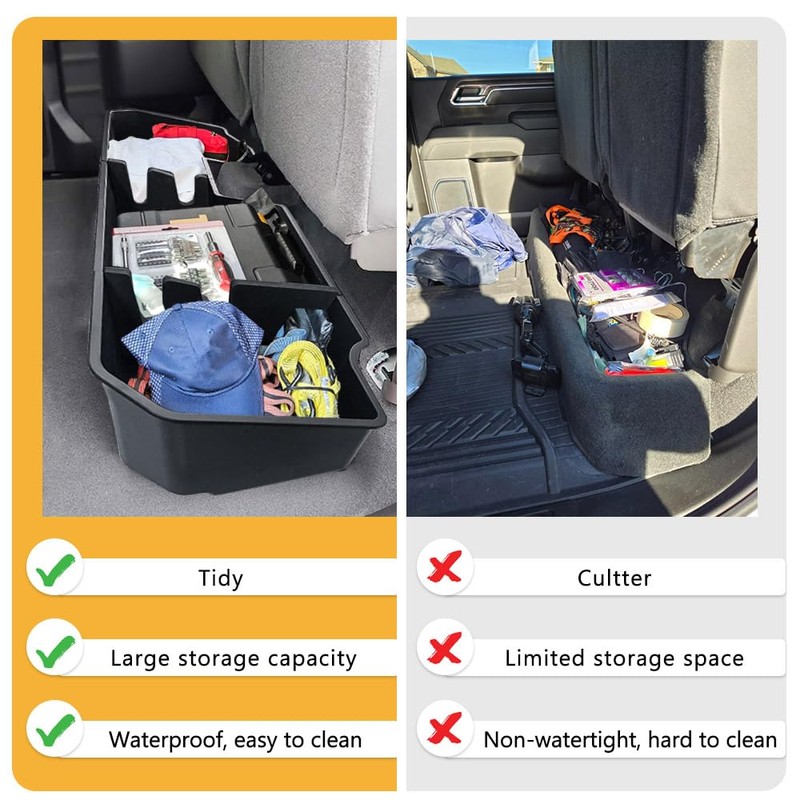 YoCenSe Car Underseat Storage Box Fitment for Chevy Silverado/GMC Sierra