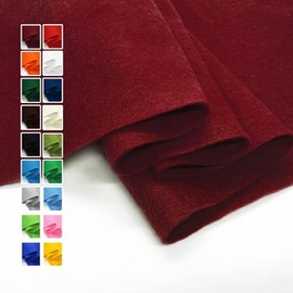 Burgundy Felt Fabric 36" X 36"(1 Square Yard), 1.6mm Thick Soft and Durable Flexible Craft Felt by The Yard for Sewing DIY Art Craft Project Decorations