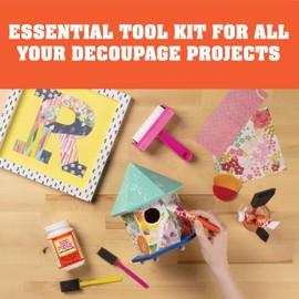 Mod Podge 10 Piece Tool Kit Perfect for a Variety of Decoupage Arts and Crafts Projects, Assorted
