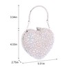Naimo Womens Heart Bag Rhinestone Evening Bag Handbag Purse for