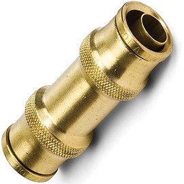 Utah Pneumatic Dot Air Fittings 3/8" Od Straight Union Brass Push Air Brake line fittings Saej844 For Nylon Air Line Brake Tube Applications Air Suspension Fittings Dot Air Line Fittings (2 Pack)