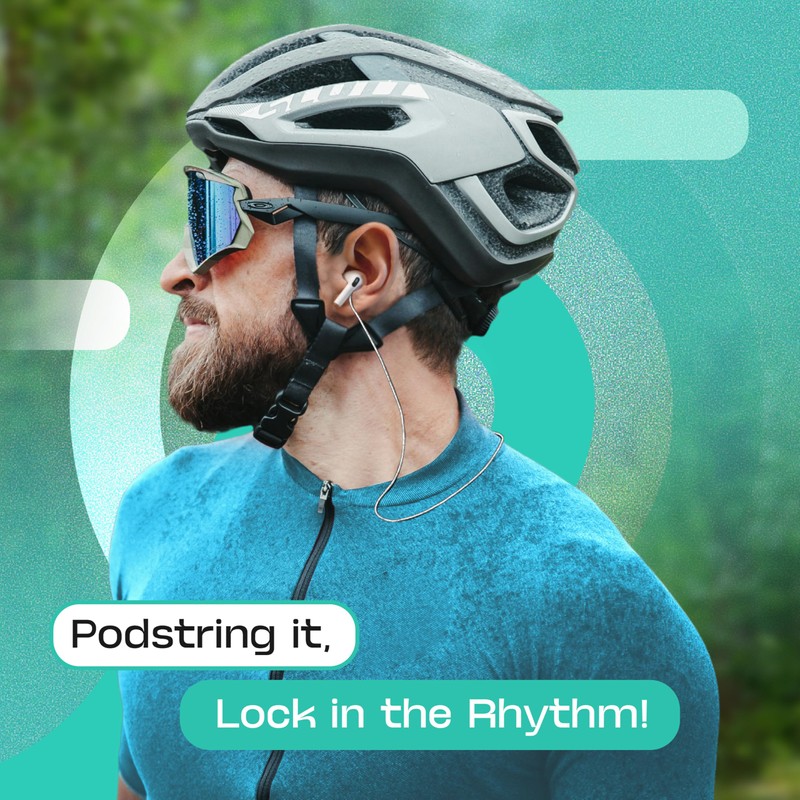 Podstring Wireless In-Ear Earbud Pod String Anti-lost Strap (White)