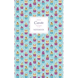 Cupcake Notebook - Ruled Pages - 5x8 - Premium (Blue)