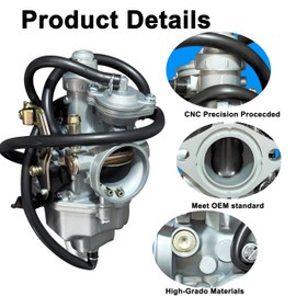 Recon 250 ATV Carburetor Replacement Kit Fits Honda TRX250 1997-2001 TRX250TE TRX250TM 2002-2007, Complete Set With Throttle Cable, Fuel Valve Petcock, Oil Filter And Air Filter