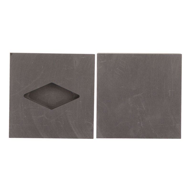 Graphite Crucible Rhombus Shape Metal Refining Scrap Melting Ingot 50