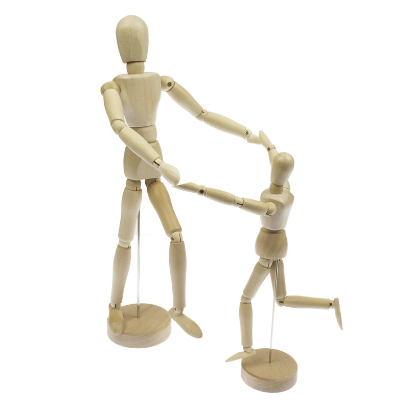 Kangaro Flexible Mannequin Wooden Doll 30 cm Buxus Wood