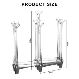 Aililong Grey Retractable Bottle Holder, Used for Kitchen, Cup, Plate and Other Drainage Racks with Non-Slip Base and Triangle Support
