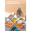 Lonchera De Acero Inoxidable Caja De Almuerzo Con Separadores (BLANCO)