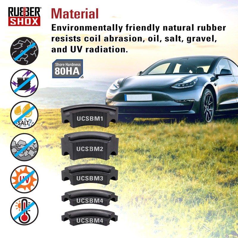 U.S. RubberShox UCSB Series Universal Front-Rear Automobile Coil Spring Buffer/Spacer