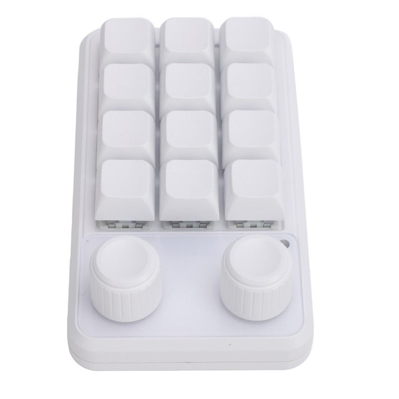 12 Keys Small Keyboard with Dual Knobs and RGB Light