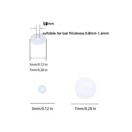 Bloomfall Clear Piercing Disc For Piercing Bump,Pressure Silicone Earrings For Keloids Healing Pads Belly Button Piercing Kit Nose Piercing Bump Treatment (7MM 100PCS)