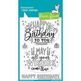 Lawn Fawn LF2599 Giant Birthday Message Stamp Set - Clear