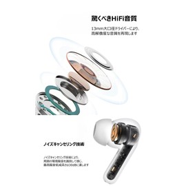 Bluetooth Wireless Earphones, 2025 Latest Bluetooth Earphones, EDR+Bluetooth 5.3, Carnauba Type, Automatic Pairing, Instant Connection, Hands-free Calling, Built-in Microphone, Touch Operation