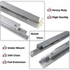 Gobrico Under/Rear Mounted Soft Close Drawer Slides 18" Full Extension