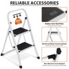 JungleA 2 Step Ladder Folding Step Stool,Small Foldable Home Step