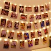 HXWEIYE 50LEDs Photo String Light, Warm White 16.4Ft Battery Powered