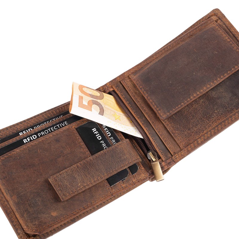 Hodalump Genuine Leather Men's Wallet in Gift Box with RFID