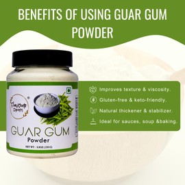 Flavour Drum Guar Gum Powder (8.8oz / 250g) | Natural Thickener & Stabilizer for Baking, Sauces & Gluten-Free Recipes