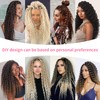 Thin 0.6cm Dreadlock Extensions Curly Ended 24 Inch Double Ended