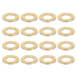 sourcing map 20Pcs Brass Flat Washers, M12x24x1mm Brass Washer Seal Gaskets Flat Ring for Screws Bolts Machinery Repair, Outdoor Construction