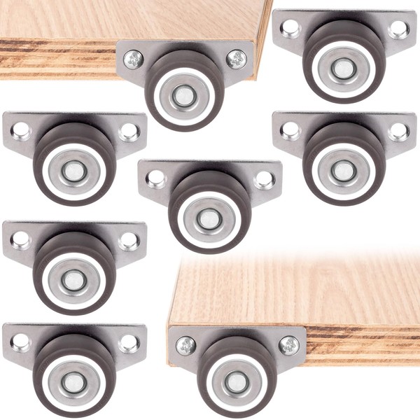 SmallCat 6PCS 1 Inch Side Mount Casters Wheels, No Noise