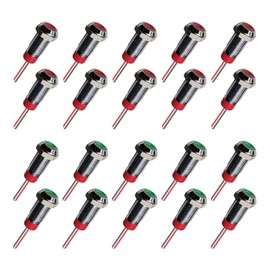 Felimoa Waterproof Indicator Light Pilot Lamp 12-24V/DC 2 Colors 10pcs Each