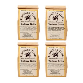 Carolina Grits Company Traditionally Stone Ground Yellow Grits, 4 Pack