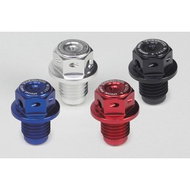 Special Parts Takekawa Drain Bolt with Magnet M12 x P1.5, Black, General Purpose, Monkey Cub, GROM Z125, Etc., 02-09-0011