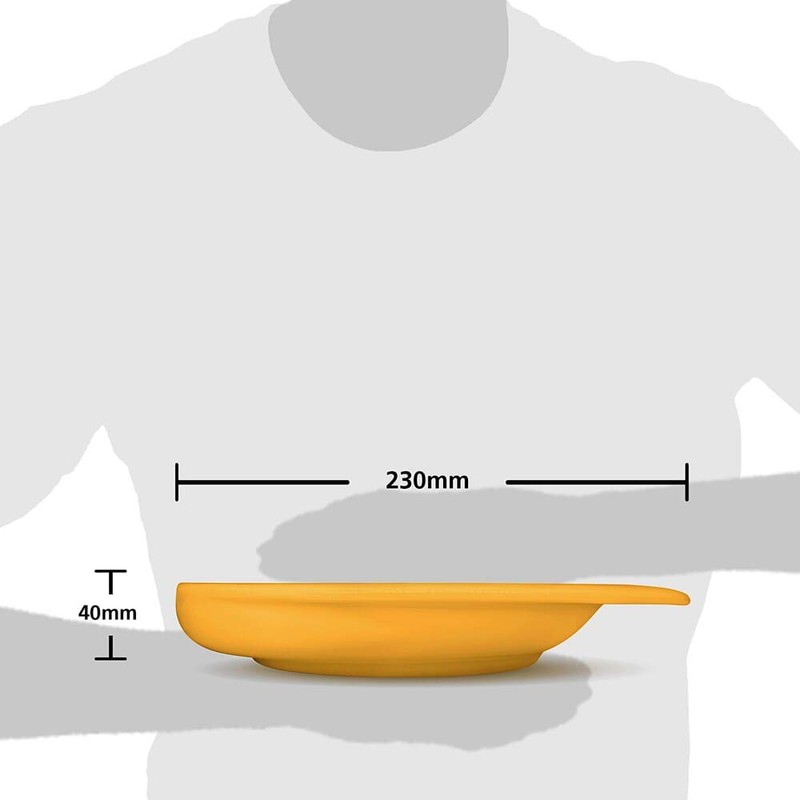 Dignity by Wade Scoop Plate - Yellow