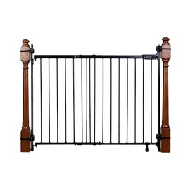 Summer Infant Metal Banister & Stair Safety Baby Gate, 31'-46' Wide, 32.5' Tall, Banister & Wall Mount, Black
