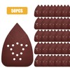 Pack of 50 Sandpaper Triangle Sanders, 180 Grit 12-Hole Sanding