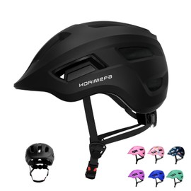 KORIMEFA Kids Bike Helmet Toddler Bike Helmets for Ages 2-8 Years Boys Girls CE Certified Safety Adjustable Multi-Sport Roller Skating Skateboard Scooter Cycling Helmet (Black, S)