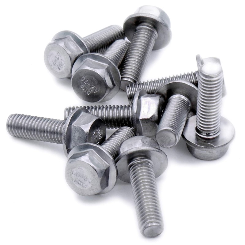 M6 (6mm x 20mm) Flanged Hex Bolt (Fully Threaded Setscrew)