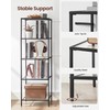 VASAGLE Bookcase, 5-Tier Bookshelf, Slim Shelving Unit for Bedroom, Bathroom,