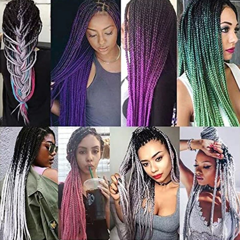 SYGIRLISH Extensiones 100% De Kanekalon Puro Para Trenzas Africanas Color