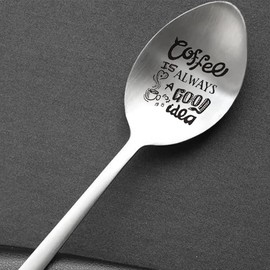 Coffee Spoon Gifts for Boyfriend Girlfriend Christmas Gifts for Husband Wife Birthday for Son Daughter Coffee Lovers Gifts for Grandpa Grandma Retirement Gift for Dad Mom Tea Coffee Lover