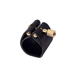 Alnicov Ligature Clasp Faux Leather Compact Durable for Alto Saxophone Rubber Mouthpiece