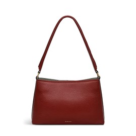 RADLEY London Floral Street Women's Medium Grained Leather Open Top Shoulder Bag, Rust Brown