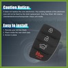 HOPESPANNER 4 Button Car Remote Fob Case Cover Insert Rubber